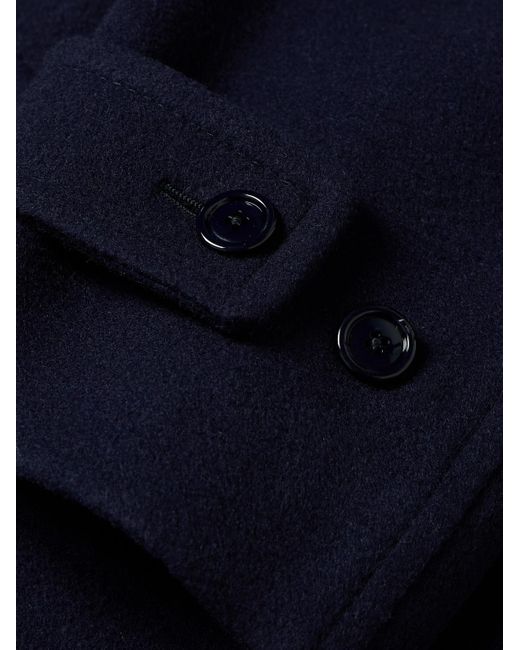 Gucci Blue Double-breasted Wool-felt Coat for men