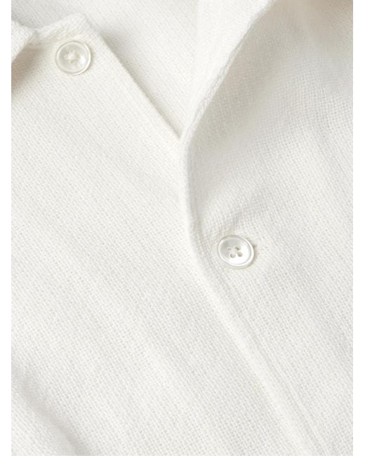Our Legacy White Camp-Collar Cotton Shirt for men