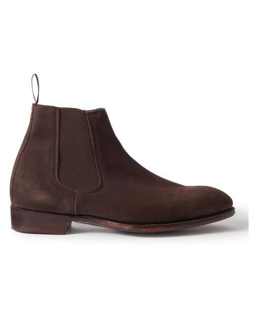 George Cleverley Jason Suede Chelsea Boots in Brown for Men | Lyst