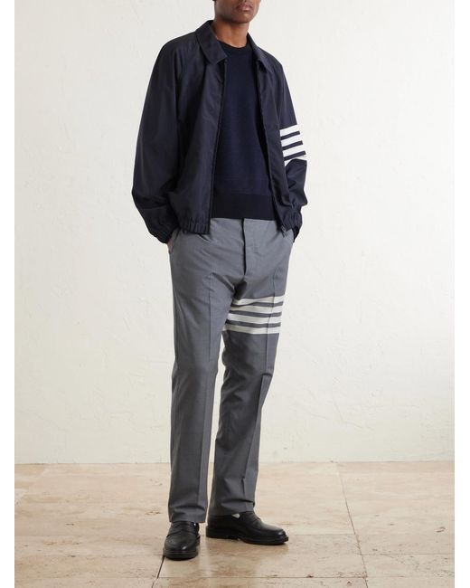 Thom Browne Blue Striped Ripstop Track Jacket for men