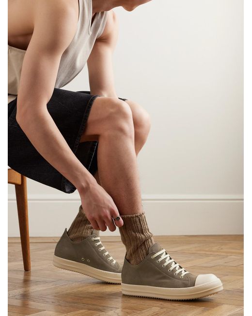 Rick Owens Natural Leather Sneakers for men