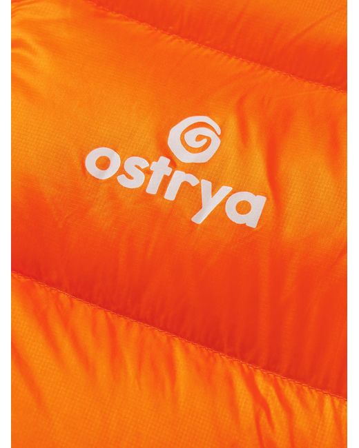 Ostrya Orange Throwing Fits Squall Logo-print Quilted Ripstop Down Jacket for men