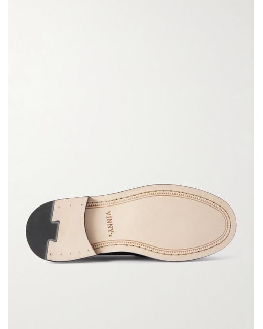 VINNY'S Yardee Pennyloafers aus glänzendem Leder in Black für Herren