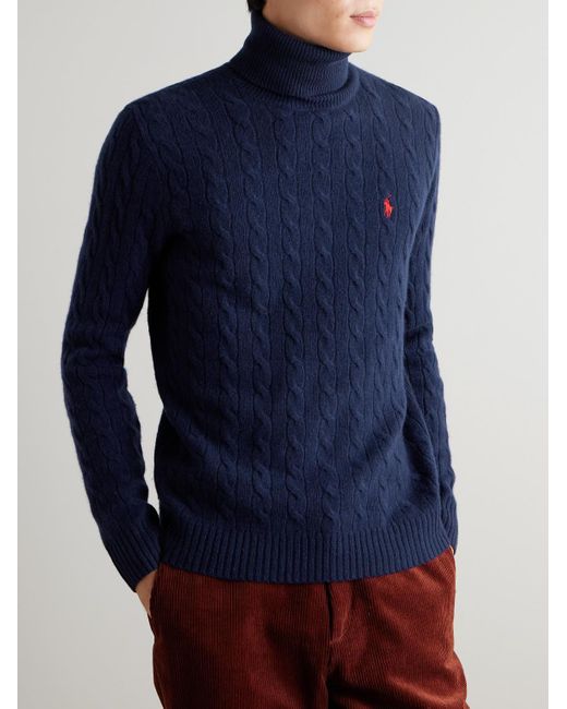 Pullover A Collo Alto di Polo Ralph Lauren in Blue da Uomo