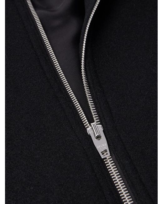 Logo-Embroidered Wool-Felt Jacket di Céline in Black da Uomo