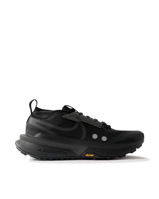Nike Black Zegama 2 Stretch-Jersey And Rubber-Trimmed Mesh Trail Running Sneakers for men