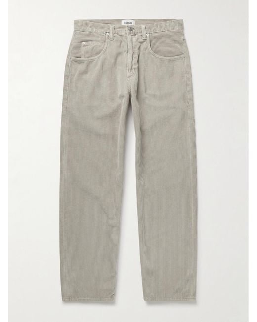 Agolde Gray Fusion Straight-Leg Cotton-Corduroy Trousers for men