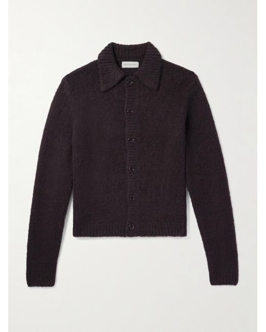 Dries Van Noten Blue Alpaca-Blend Cardigan for men