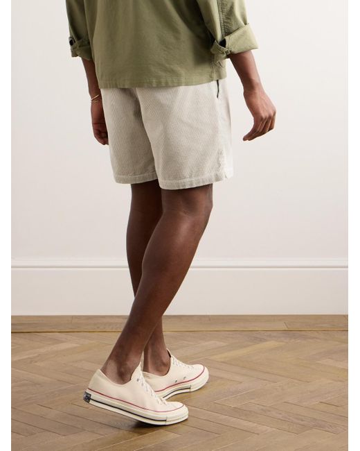Polo Ralph Lauren Prepster gerade geschnittene Shorts aus Baumwollcord mit Kordelzugbund und Logostickerei in Natural für Herren