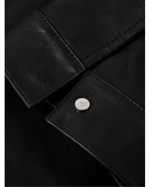 Giacca in pelle di Yves Salomon in Black da Uomo