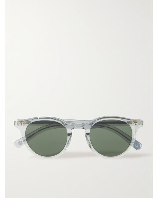 Garrett Leight Green Clune X Round-frame Acetate Sunglasses for men