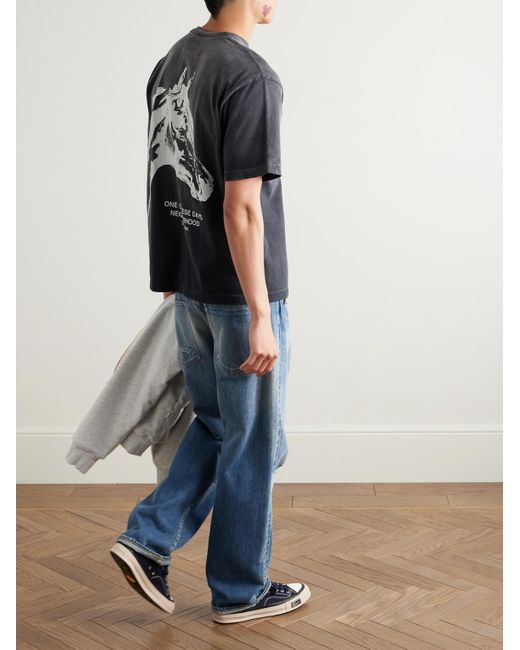 Neighborhood Black One Of These Days Logo-Print Cotton-Jersey T-Shirt for men