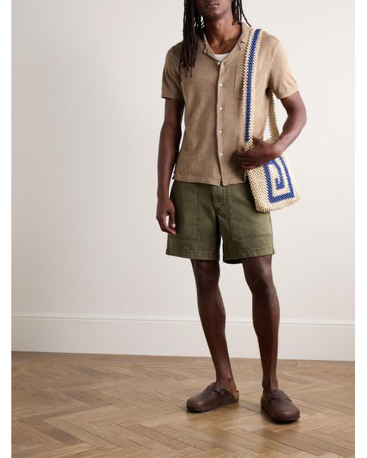 Alex Mill Aldrich Hemd aus einer Baumwoll-Hanfmischung mit Reverskragen in Natural für Herren