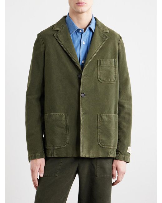 Massimo Alba Green Baglieto Cotton Blazer for men