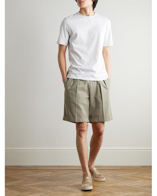 Brunello Cucinelli White Cotton-Jersey T-Shirt for men