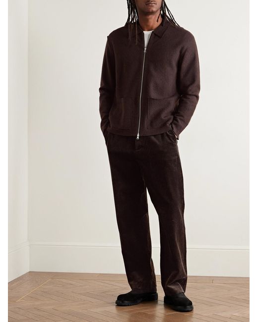 NN07 Black Paw 50004 Straight-Leg Organic Cotton-Corduroy Trousers for men