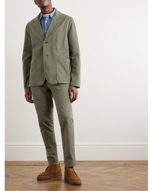 Mr P. Green Garment-dyed Cotton-blend Twill Blazer for men