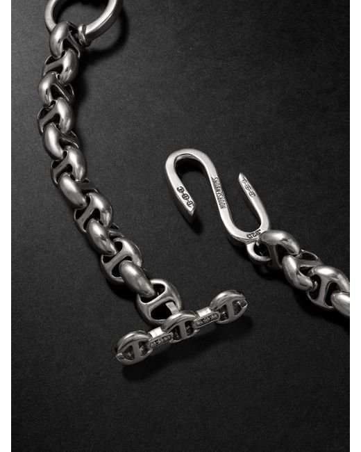 Hoorsenbuhs Open-LinkTM Portemonnaie-Kette aus Sterlingsilber mit Diamanten in Black für Herren