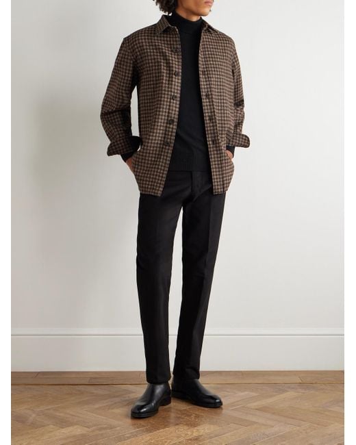 Rubinacci Black Cashmere Rollneck Sweater for men