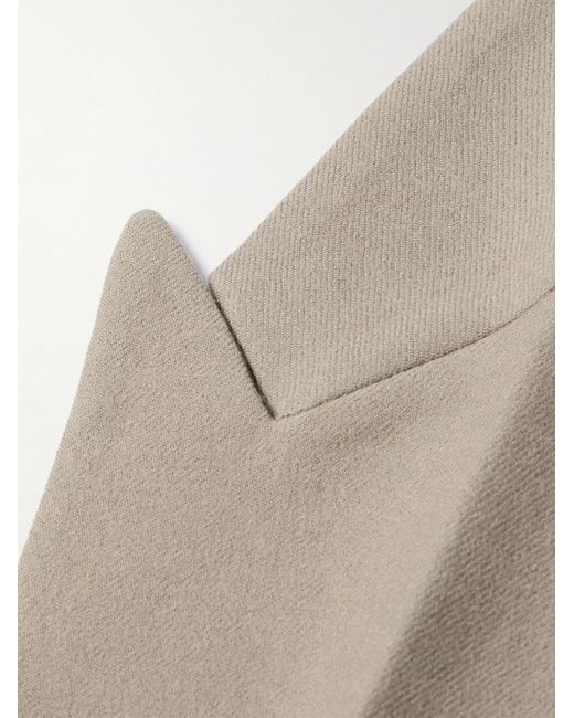 AMI Natural Double-Breasted Wool-Twill Blazer for men