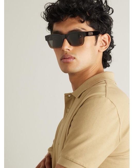 Fendi Black O'lock Acetate Square-frame Sunglasses for men