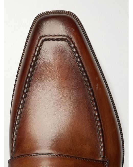 Berluti Brown Andy Leather Loafers for men