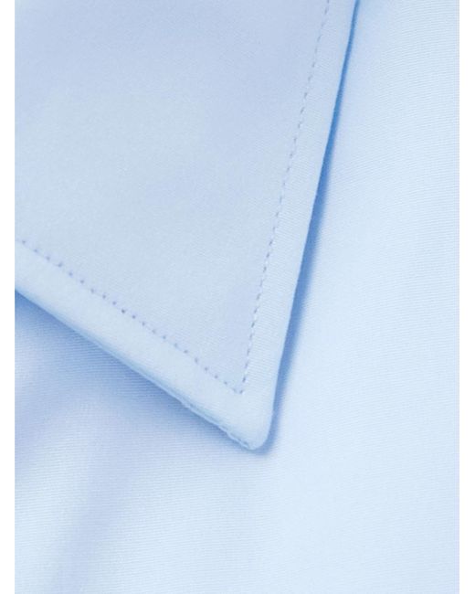 Paul Smith Blue Slim-fit Cutaway-collar Cotton-poplin Shirt for men