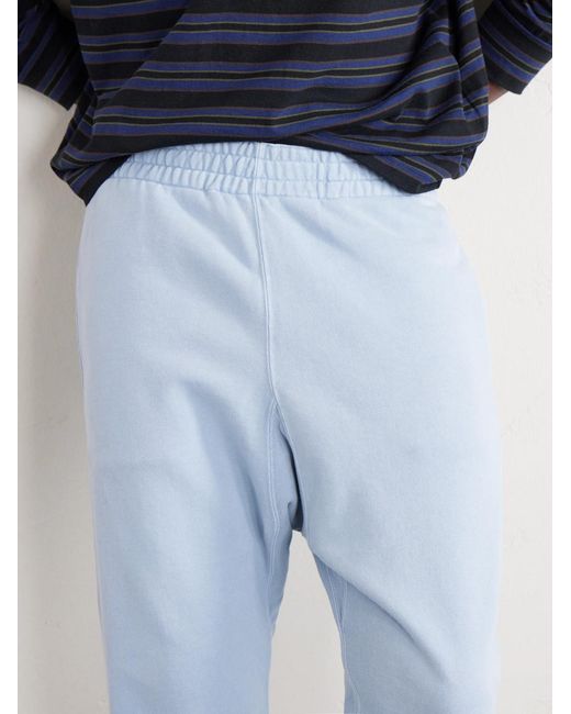Remi Relief Blue Straight-leg Cotton-jersey Sweatpants for men