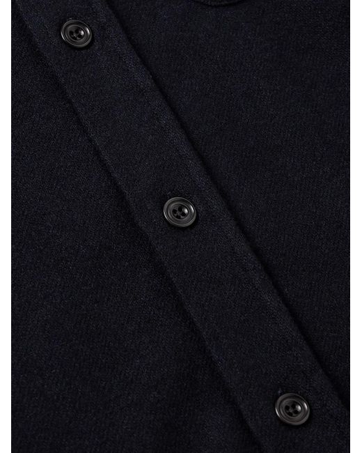 Hartford Blue Percey Wool-Blend Flannel Shirt for men