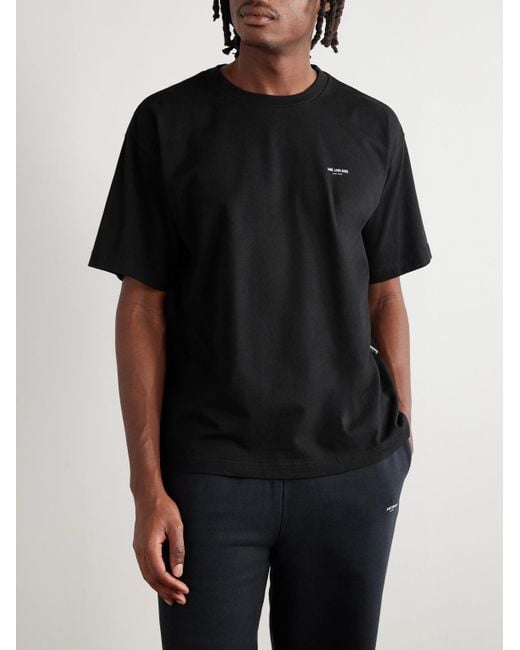Aimé Leon Dore Black Logo-Print Cotton-Jersey T-Shirt for men