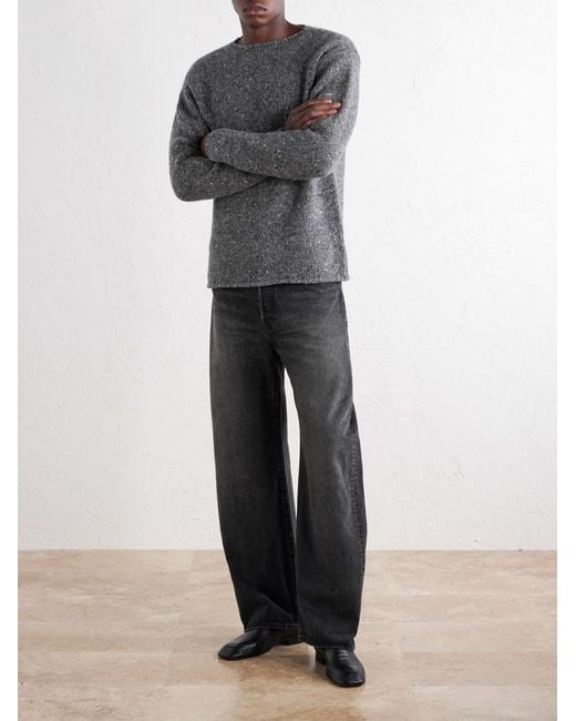 Auralee Gray Wool Sweater for men