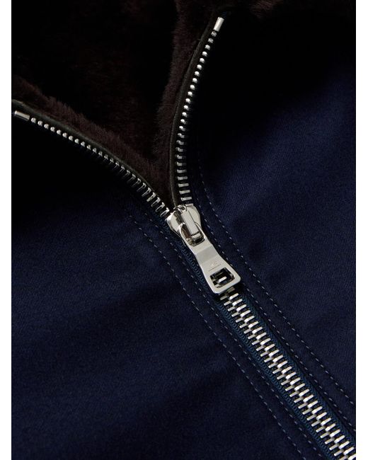 Mr P. Jacke aus gebürsteter Wolle mit Shearling-Futter in Blue für Herren