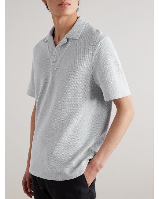 Mr P. Gray Organic Cotton-Piqué Polo Shirt for men