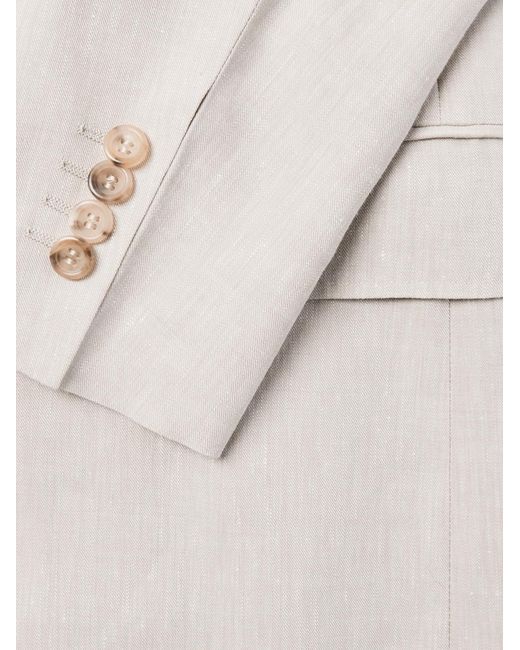 Canali Natural Kei Slim-Fit Linen And Wool-Blend Suit Jacket for men
