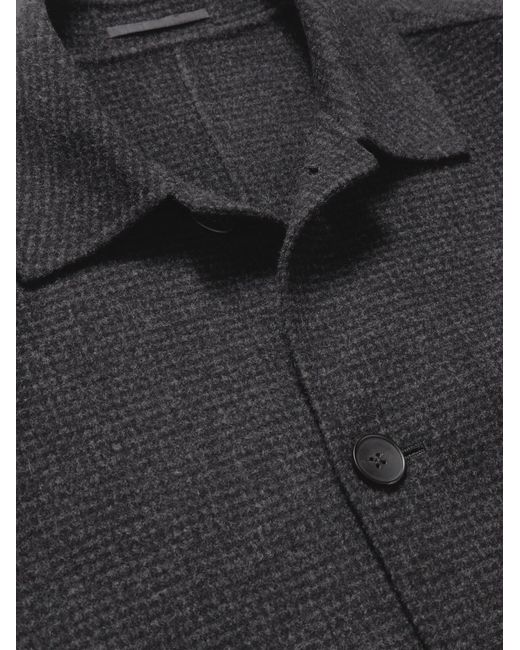 Mr P. Blue Checked Double-faced Wool And Cashmere-blend Coat for men