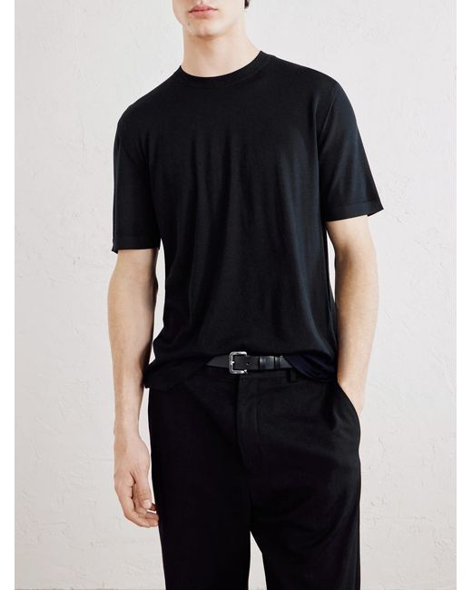 Zegna Black Wool T-shirt for men