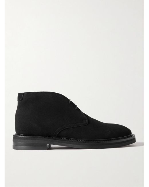 Mr P. Black Lucien Regenerated Suede By Evolo Desert Boots for men
