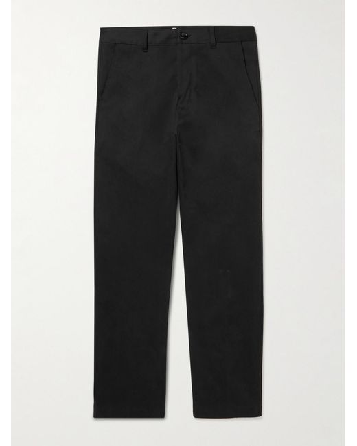 AMI Black Straight-Leg Cotton Chinos for men