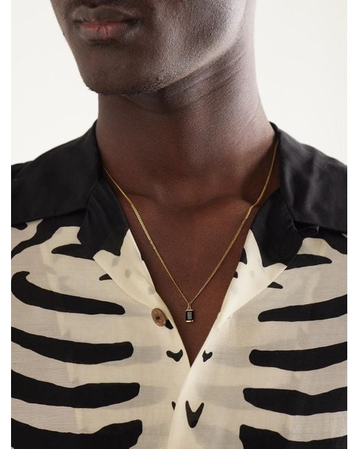 Miansai Natural Valor Gold Spinel Pendant Necklace for men