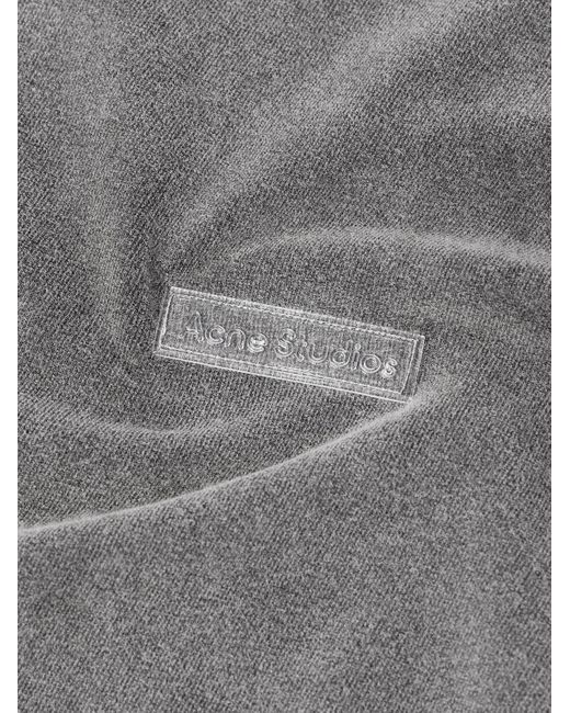 Acne Gray Extorr Logo-Appliquéd Garment-Dyed Cotton-Jersey T-Shirt for men