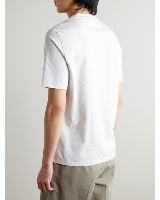 Brunello Cucinelli White Cotton-Jersey T-Shirt for men