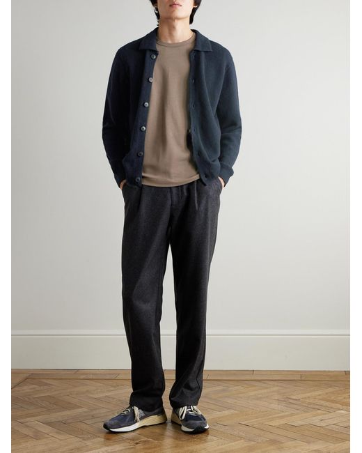 Sunspel Blue Wool Cardigan for men