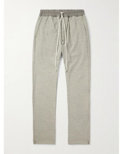 Rick Owens Natural Berlin Straight-Leg Shell-Trimmed Cotton-Blend Jersey Sweatpants for men