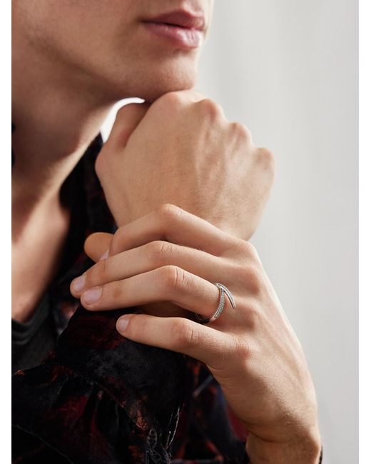 Shaun Leane Black Interlocking Diamond Ring for men