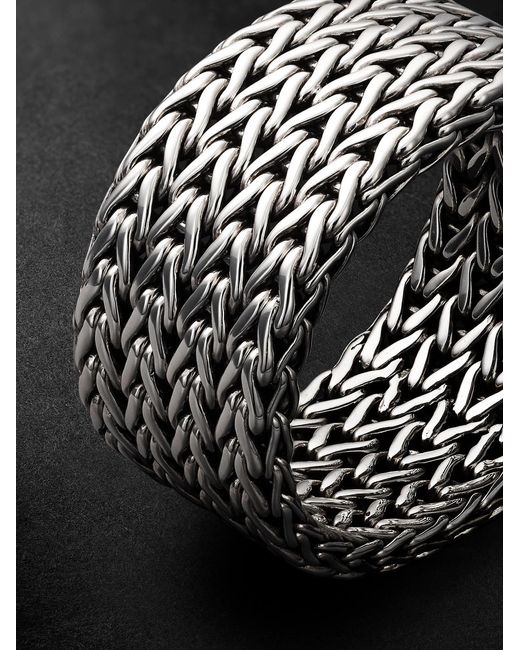 John Hardy Black Rata Sterling Ring for men