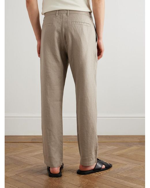 NN07 Natural Aden 1454 Straight-leg Linen Suit Trousers for men