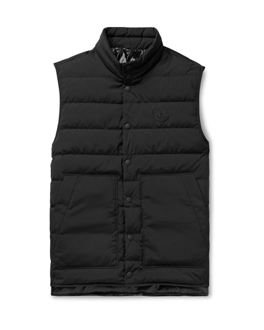 Moncler Black Quilted Shell Down Gilet for men