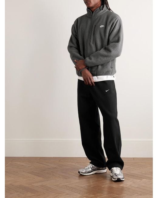 Nike Solo Swoosh gerade geschnittene Jogginghose aus Jersey aus einer Baumwollmischung mit Logostickerei in Black für Herren