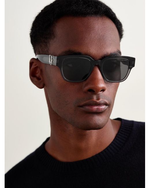Dior Gray Dior Oblique S1i Square Acetate Sunglasses for men