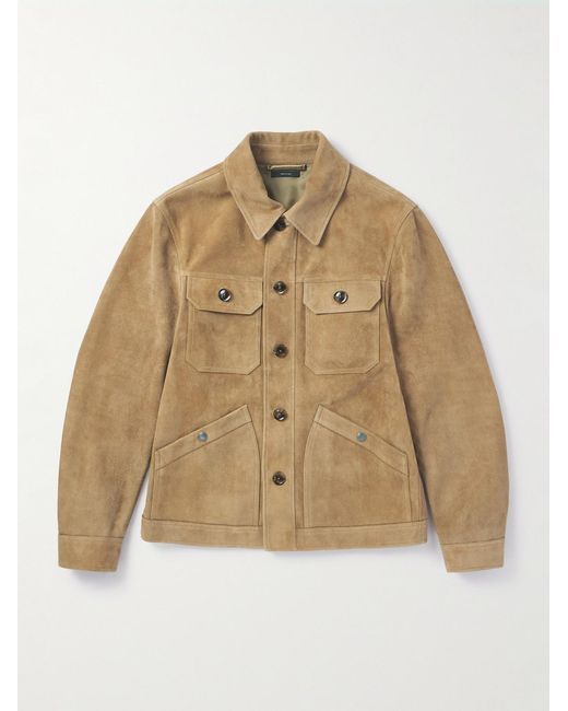 Tom Ford Natural Heathered Suede Jacket for men